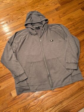 Nike Gray Crewneck with Black Logo Patch